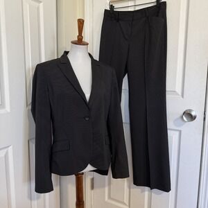 Vintage 90s Express Editor Pinstripe Pantsuit Women's Business Suit MIXED SIZE